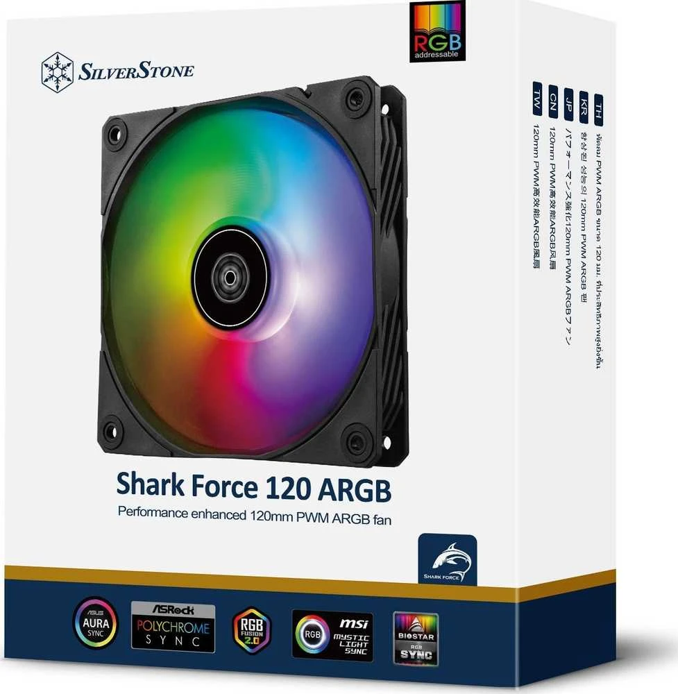 SilverStone Shark Force 120 ARGB ventiliatorius (SST-SF120B-ARGB)