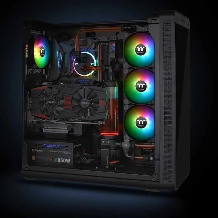 „Wentylator Thermaltake Pure Plus 14 RGB 3 vnt. + šakotuvas“ (CL-F064-PL14SW-A)