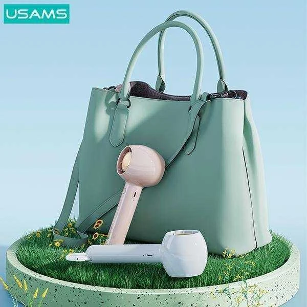 USAMS rankinis ventiliatorius Mini 1200mAh Candy Series rožinės spalvos ZB251FS02 (US-ZB251)