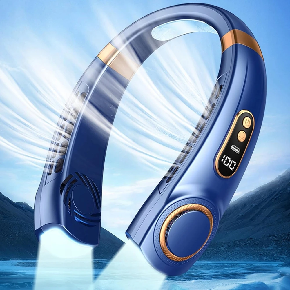 „Jisulife“ nešiojamasis ventiliatorius „Life8 Plus“ su USB įkroviklio funkcija, 4500 mAh, ir žibintuvėliu - Baltas