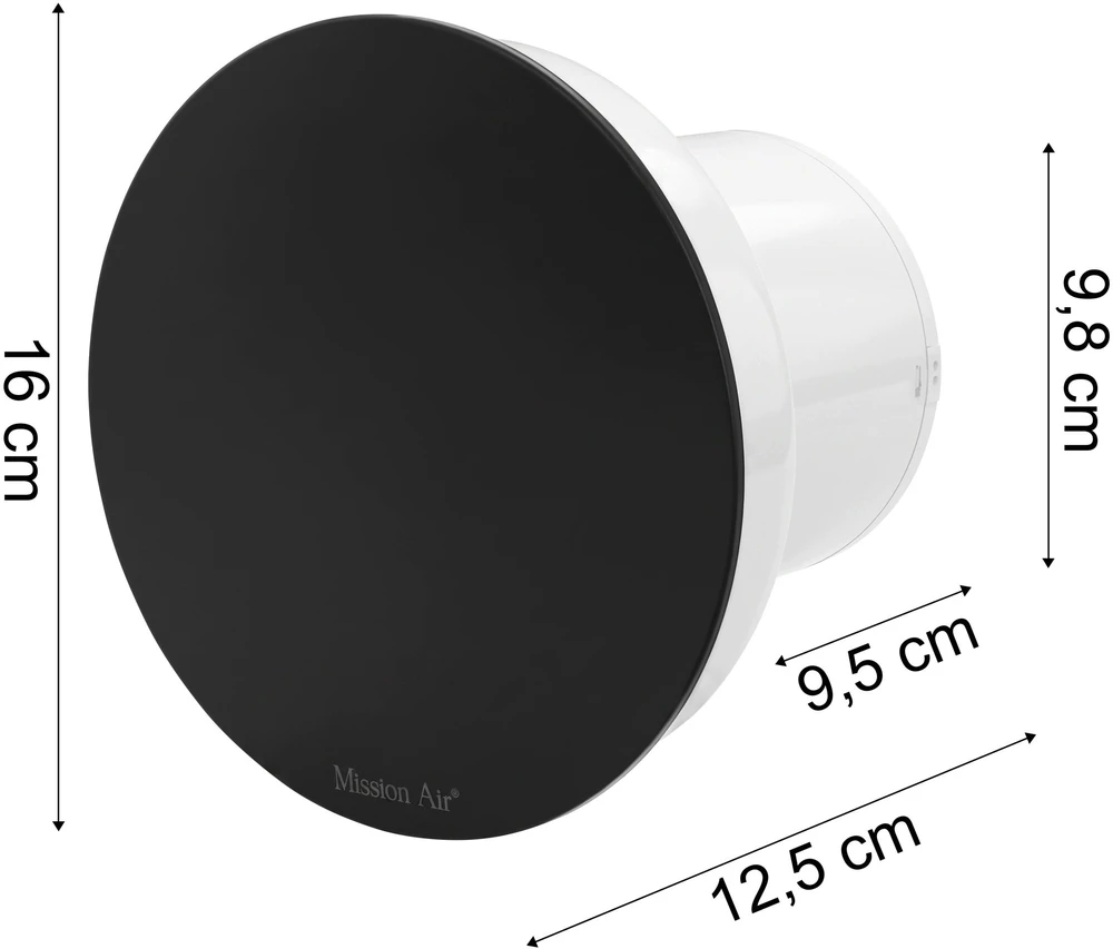 Ventiliatorius Wentylator Stabilus Łazienkowy VENO 100 H+T Juodas (5905910416543)