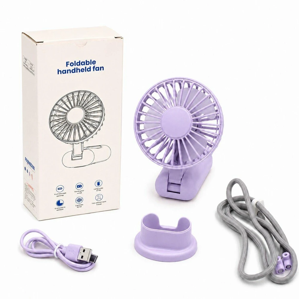 Ventiliatorius ATL DA669A Mini wiatrak usb rankinis biurkowy juoda