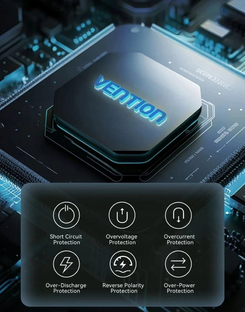 „Vention“ 10000mAh 35W – išorinė baterija su USB-C laidu (smėlio spalvos)