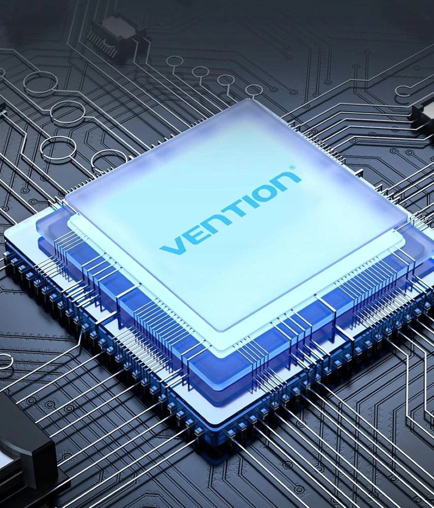 „Vention 5-in-1“ USB-C šakotuvas, 100 W, PD, 5 Gbps, 4K@60 Hz