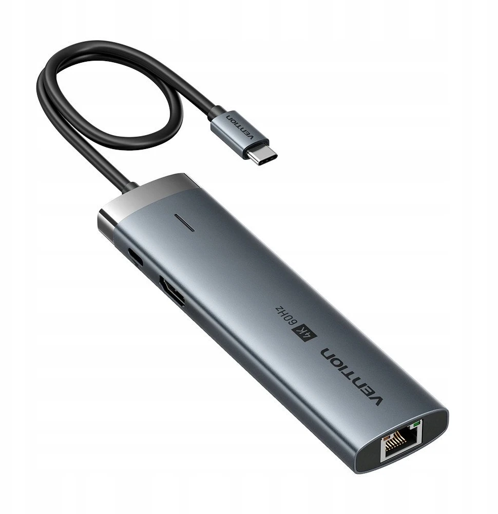 „Vention“ USB-C 8 viename 4K 60Hz 100W prijungimo stotelė