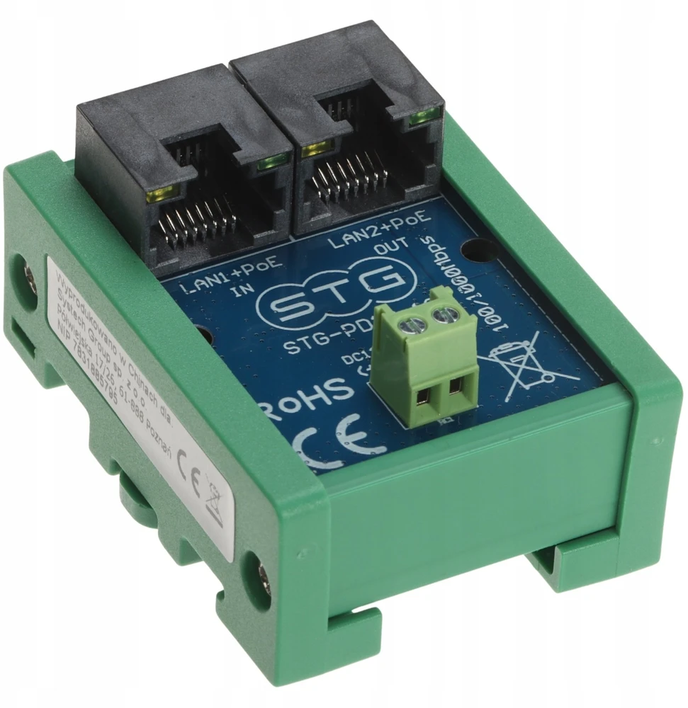 Vention POE adapteris su RJ45 ir DC jungtimis