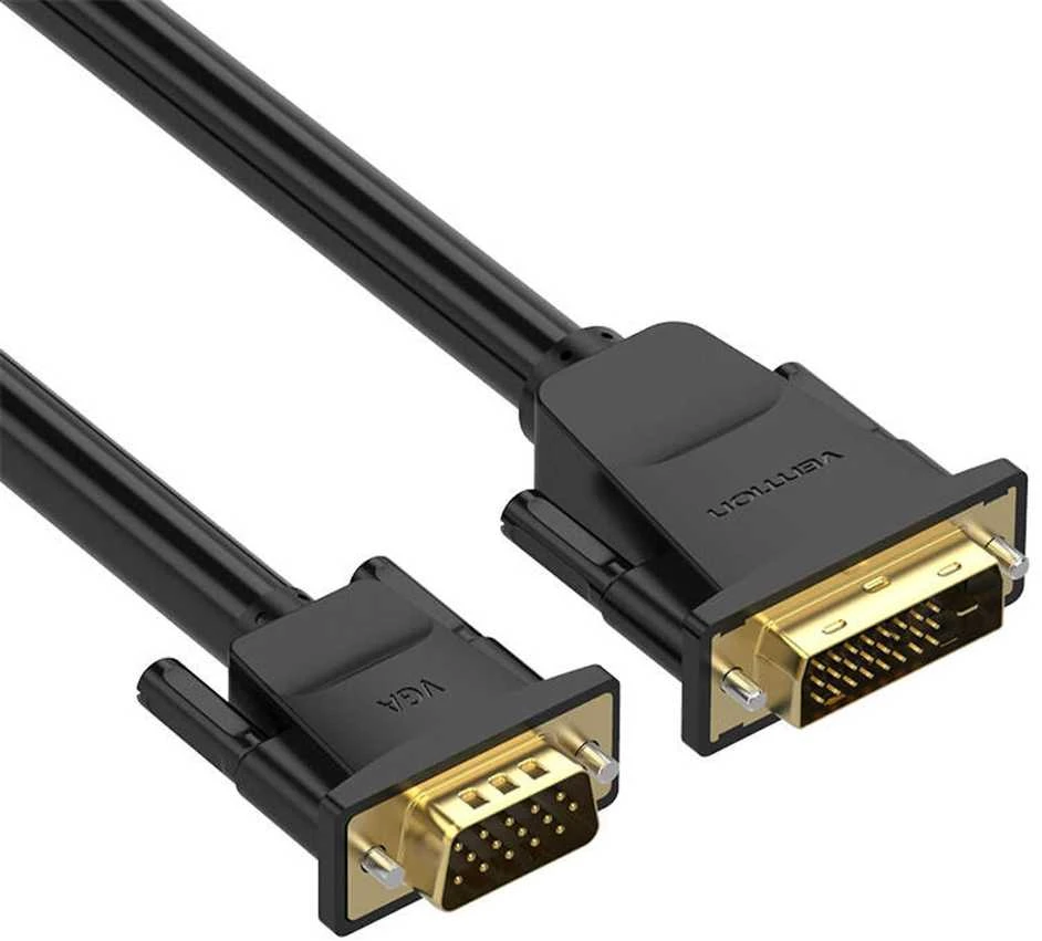 Vention DVI(24+1) - VGA kabelis 1.5m - Juodas