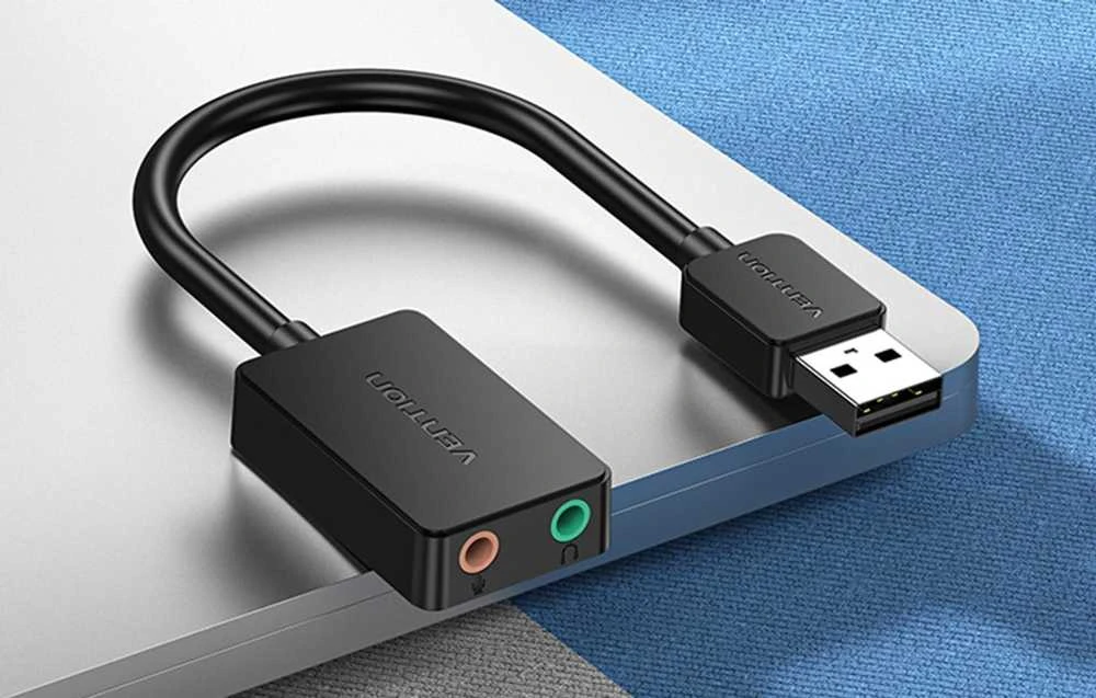 Išorinė garso plokštė USB 2.0 Vention CDYB0 2 prievadų 0.15 m