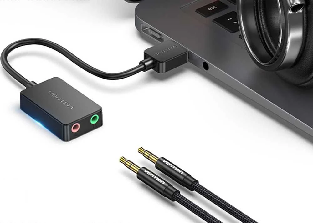 Išorinė garso plokštė USB 2.0 Vention CDYB0 2 prievadų 0.15 m