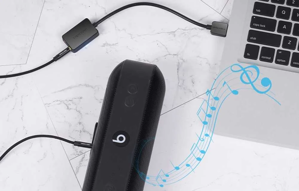 Išorinė garso plokštė USB 2.0 Vention CDYB0 2 prievadų 0.15 m