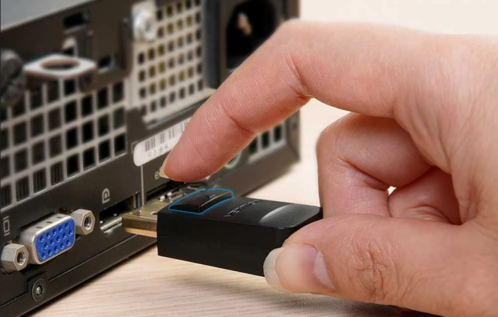 Vention DisplayPort adapterio prijungimas