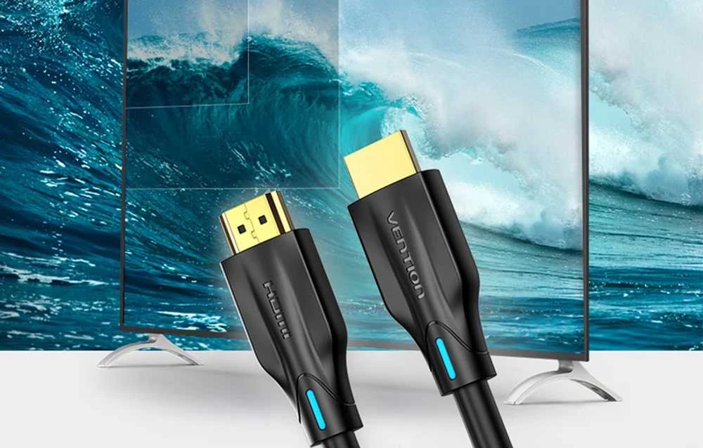 Vention 2.1 HDMI laidas su apšviestomis jungtimis