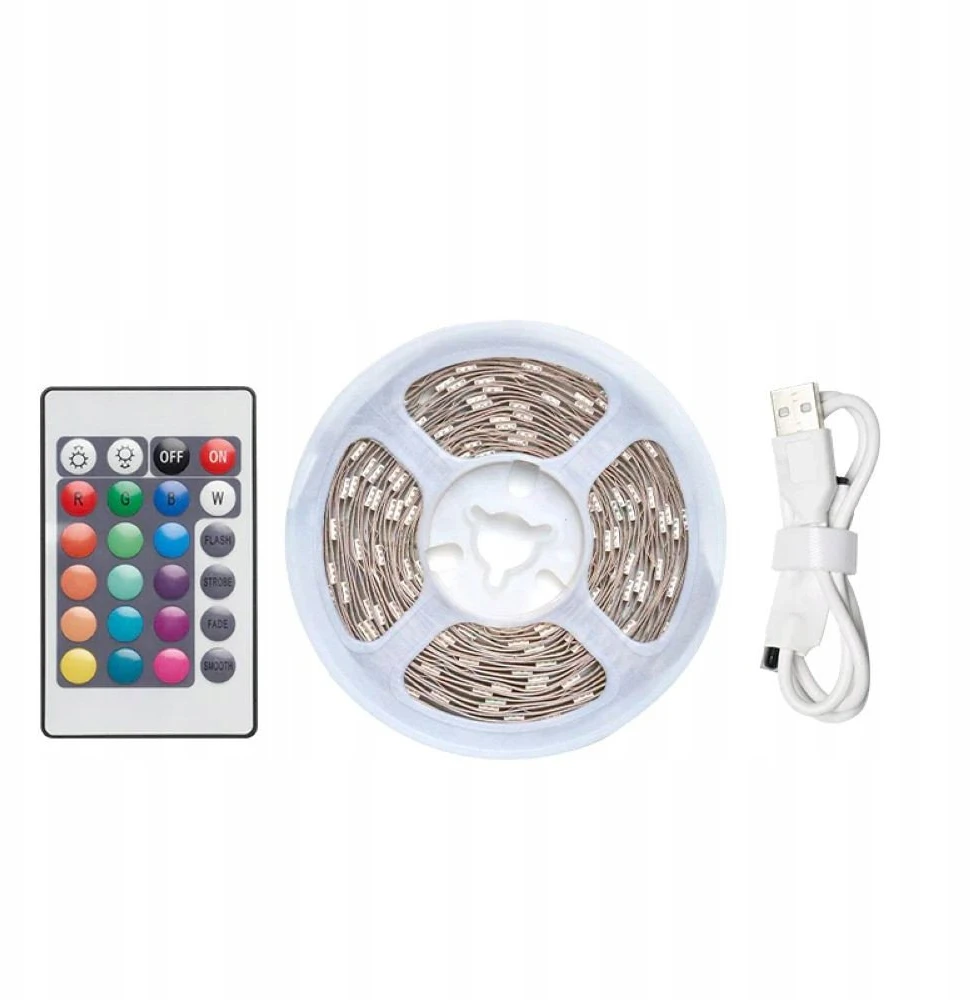 Vention RGB FPC LED juosta su nuotolinio valdymo pultu, 5V, 5m