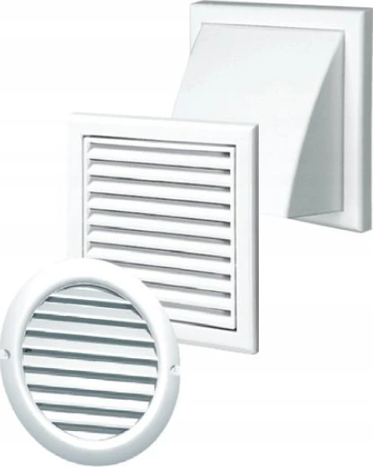 Vents Oro tiekimo difuzorius su vidine reguliavimo grotelėmis ir kvadratinėmis grotelėmis PS 101WH
