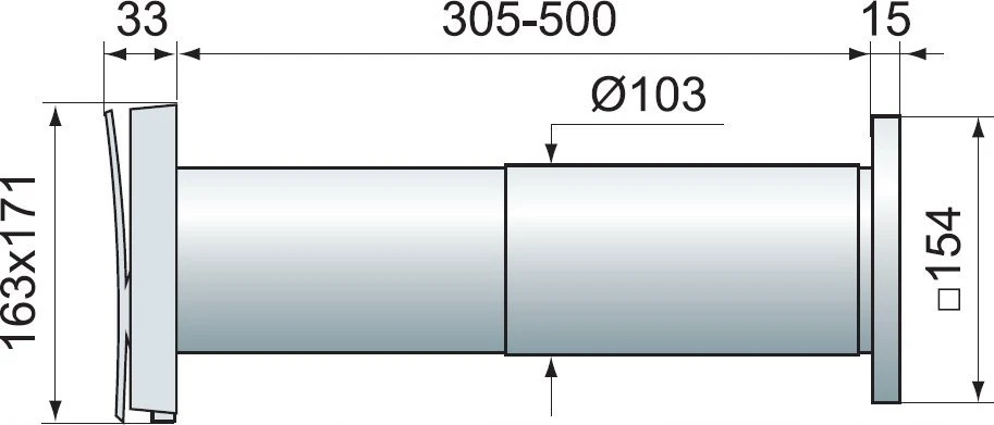 Vents Oro tiekimo difuzorius su vidine reguliavimo grotelėmis ir kvadratinėmis grotelėmis PS 101WH