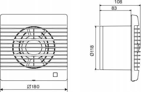 Venture DECOR 200CRZ vonios ventiliatorius 230V, 50HZ