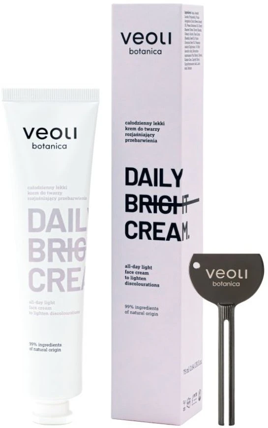 Veoli Botanica Daily Bright Kreminis visos dienos lengvas veido kremas nuo pigmentinių dėmių, 75 ml