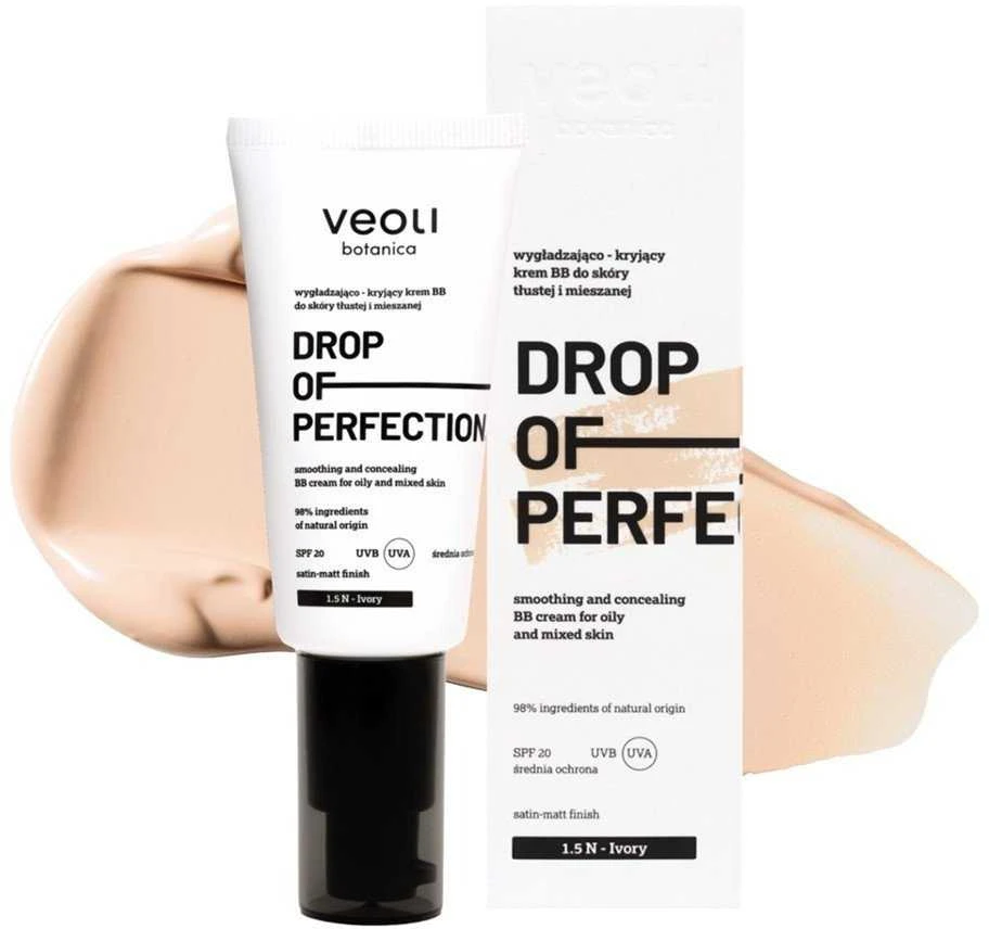 Veoli Botanica Drop Of Perfection BB kreminis 1.5 N Ivory, 30 ml