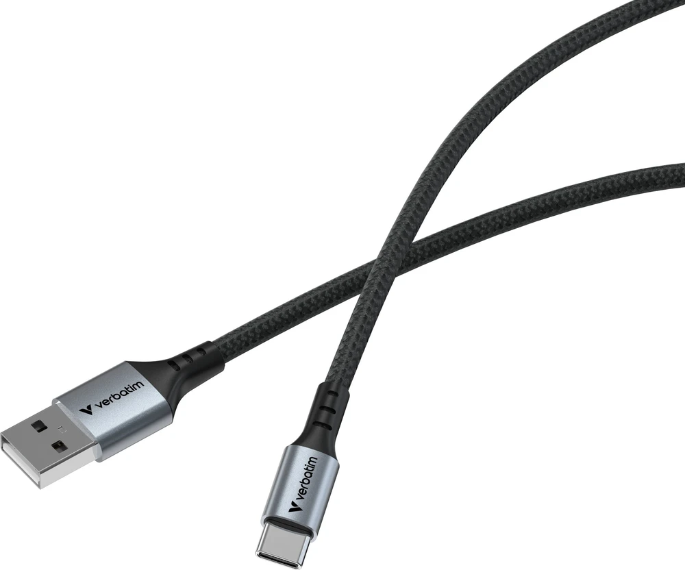 „Verbatim“ sinchronizavimo ir įkrovimo laidas USB-A į USB-C, 18 W, 120 cm, Juodas