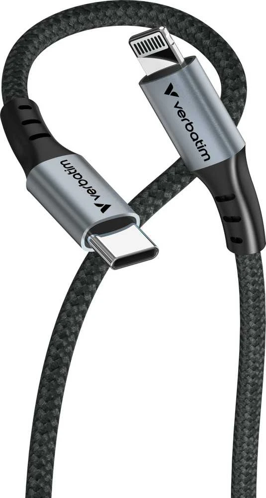 „Verbatim“ sinchronizavimo ir įkrovimo laidas USB-C į „Lightning“ 120 cm Juodas