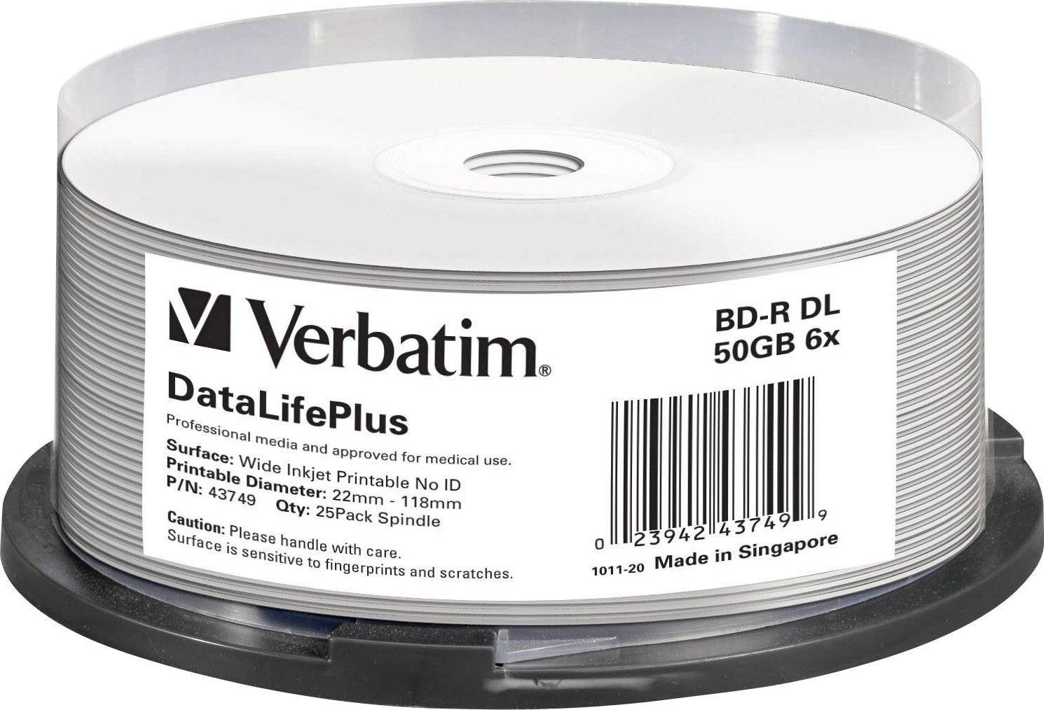 Verbatim DataLifePlus BD-R 50 GB 25 vnt
