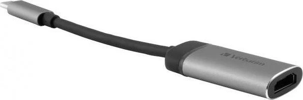 Verbatim 49143 vaizdo kabelio adapteris 0,01 m C tipo USB HDMI Juoda, Sidabras
