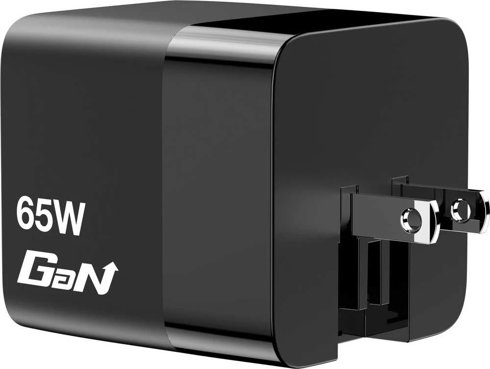 Verbatim GaN sieninis įkroviklis, 65 W, 2 prievadai, USB-C laidas, sulankstomas JAV kištukas su ES / JK adapteriais
