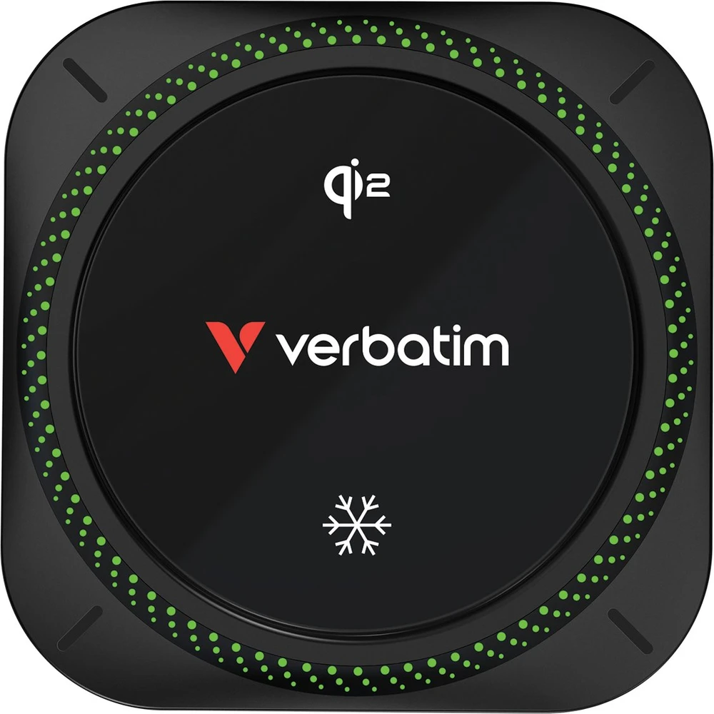 Verbatim Verbatim - uchwyt do telefonu automobiliui, su �adowark� indukcyjn�, technologi Qi, juoda