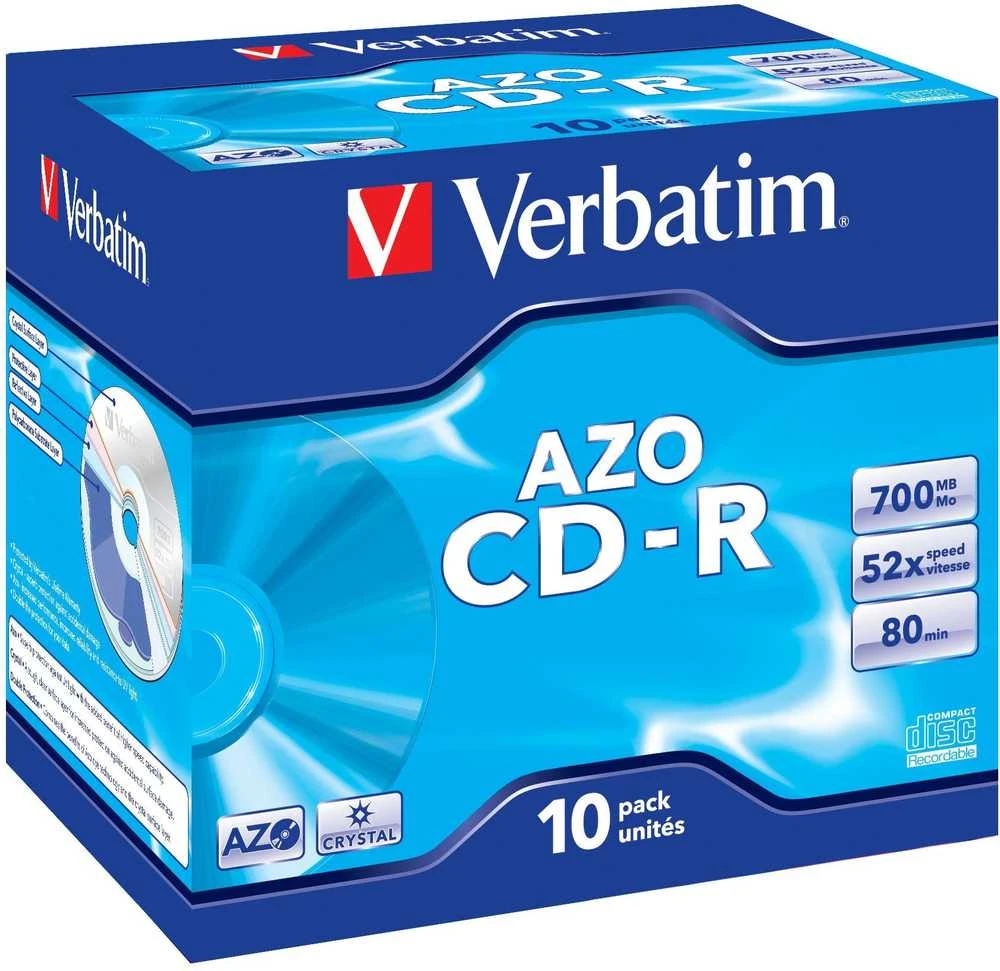 Verbatim CD-R 80/700MB 52X AZO CRYSTAL jewel box - 43327