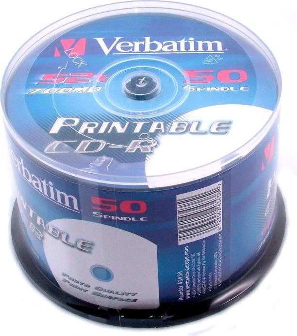 Verbatim CD-R AZO platus rašalinis spausdintuvas, spausdinamas be ID 700 MB 50 vnt