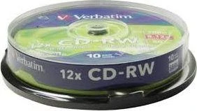 Verbatim CD+RW, 12x, 700MB, 10 vnt (43480)