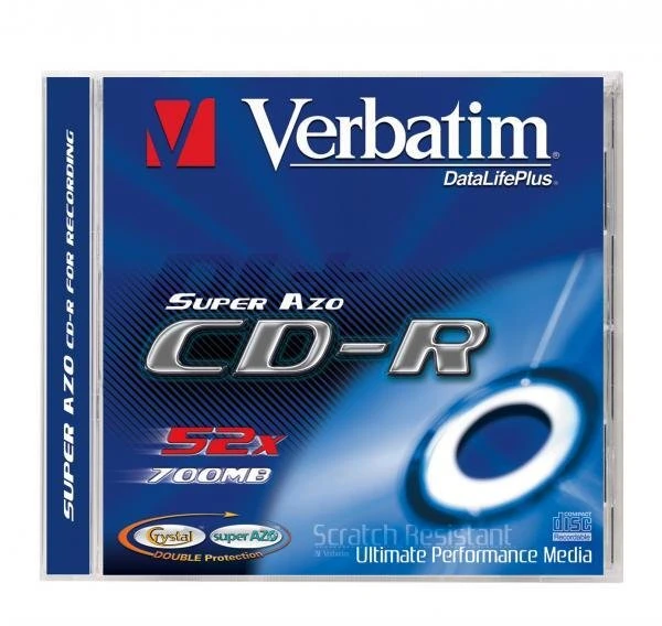 Verbatim CD-R 80/700MB 52X AZO CRYSTAL jewel box - 43327