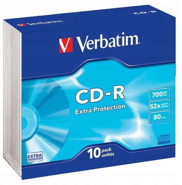 Verbatim CD-R slim jewel case 10 700MB 52x DataLife (43415)