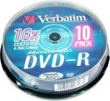DVD-R Verbatim [ brangakmenių dėklas 10 | 4,7 GB | 16x | spausdinimui ]