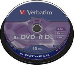 Verbatim DVD + R DL 8,5 GB 8x10 vienetų (V43666)