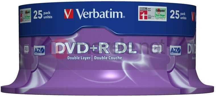 Verbatim DVD + R DL 8,5 GB 8x25 vnt (V43757)