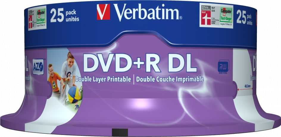 Verbatim DVD + R DL 8,5 GB 8x25 vienetai (43667)