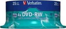 Verbatim DVD-RW 4,7 GB 4x 25 vnt (252960)