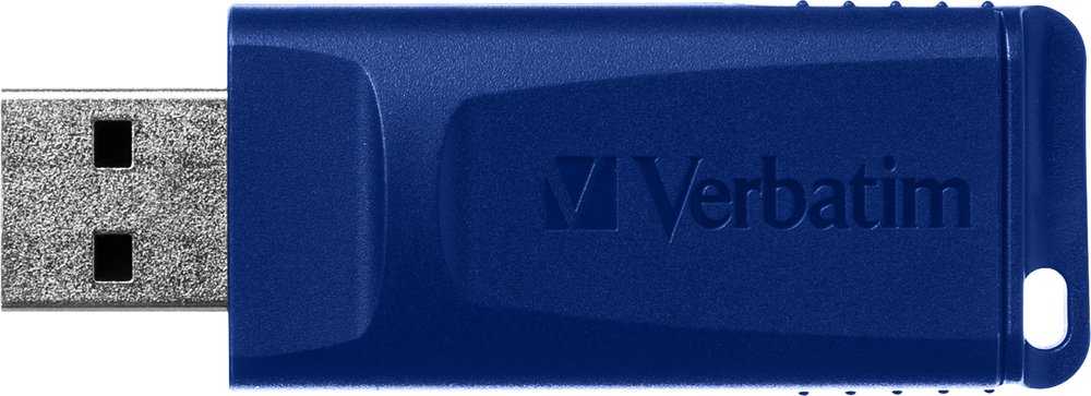 Verbatim USB atmintinė, USB 2.0, 32GB, Slider, mėlyna, raudona, 49327, USB A, usb su ištraukiama jungtimi. 2 vnt