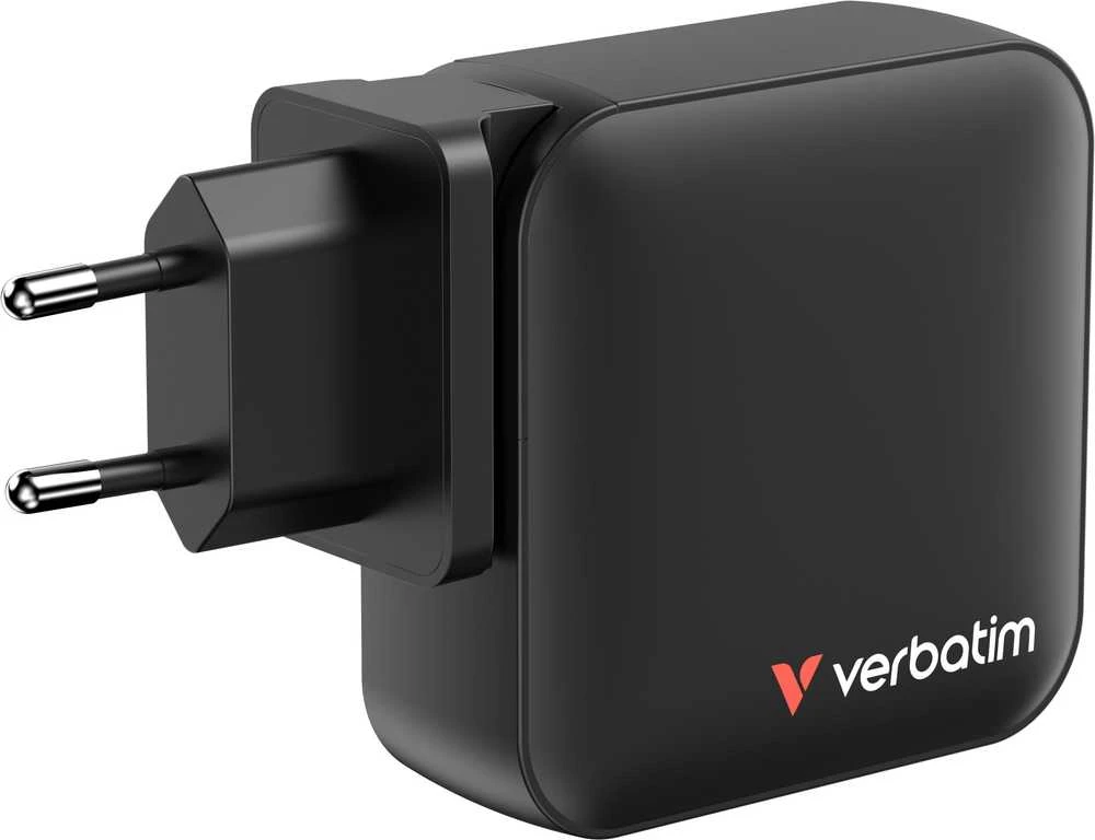 Verbatim Mini GaN Charger 165W Universalus Juoda AC Spartusis įkrovimas Vidaus