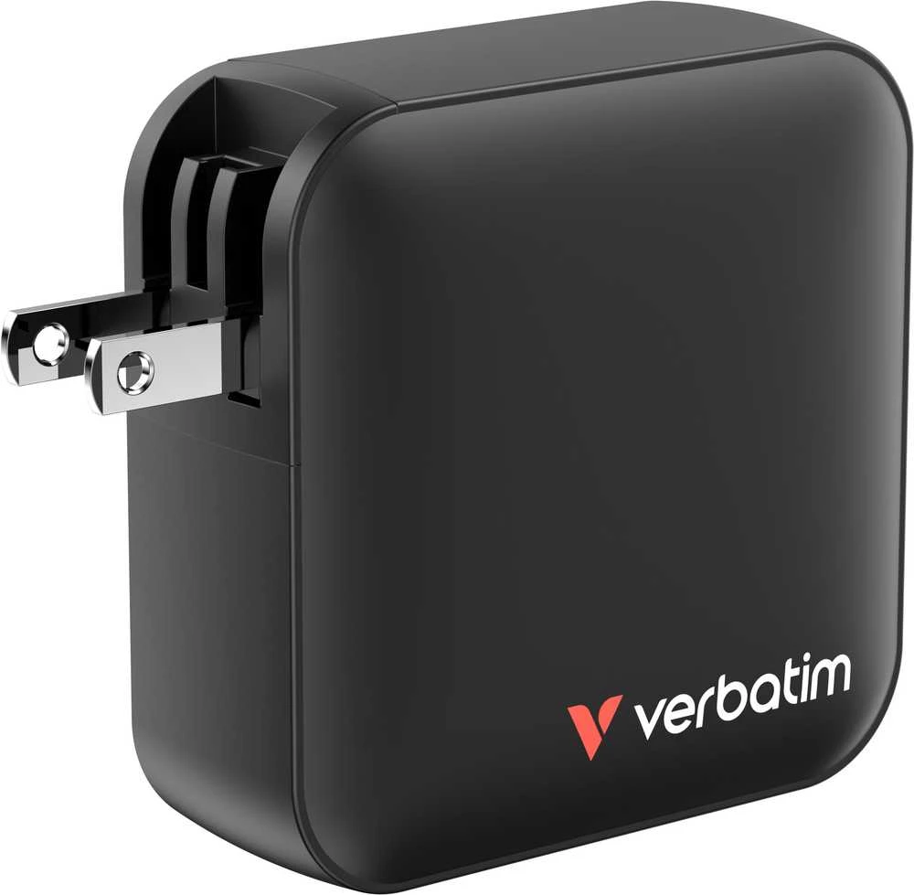 Verbatim Mini GaN Charger 165W Universalus Juoda AC Spartusis įkrovimas Vidaus