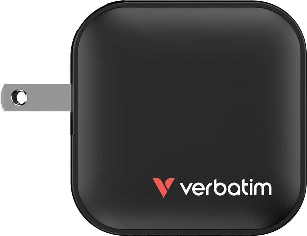 Laidinis įkroviklis Verbatim Mini GaN 70W 2xUSB-C PD/1x USB-A QC juodos spalvos 32229