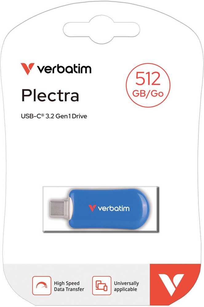 „Verbatim Plectra“ mėlyna 512 GB USB-C atmintinė 30235