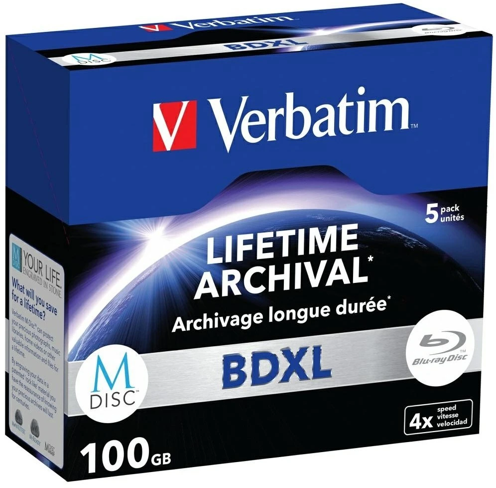 Disc BD-XL Verbatim M-Disc 100GB 4X 5vnt 43849