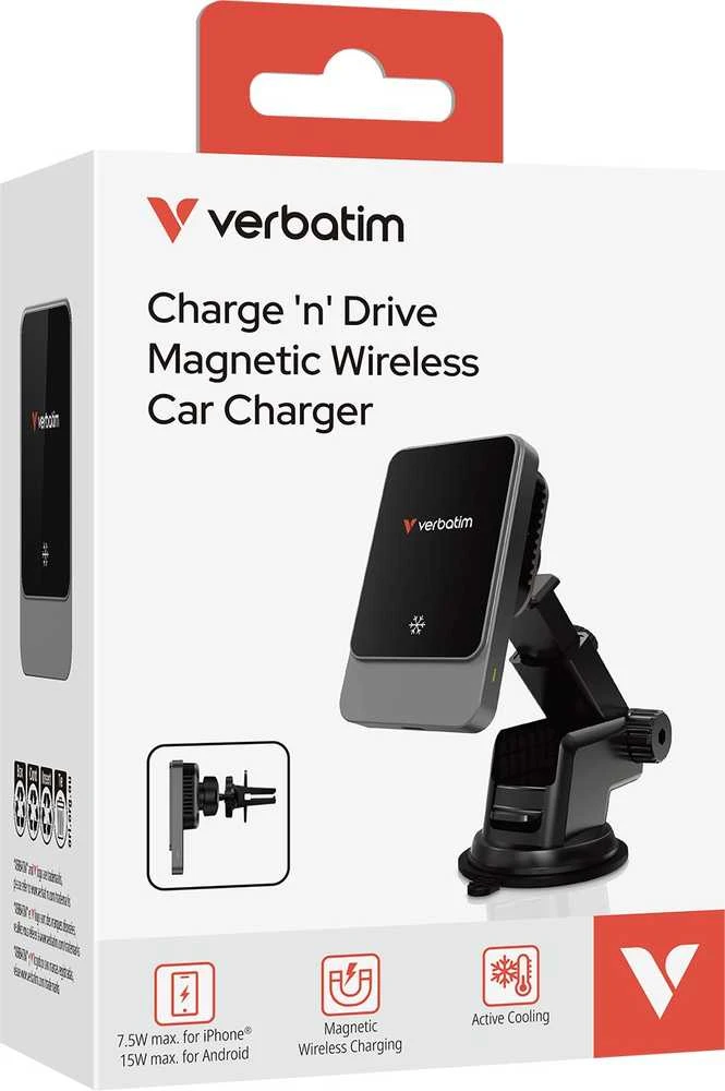 Verbatim įkroviklis automobilinis n Drive 15W RGB CND-03 juodos ir sidabro spalvos 31862
