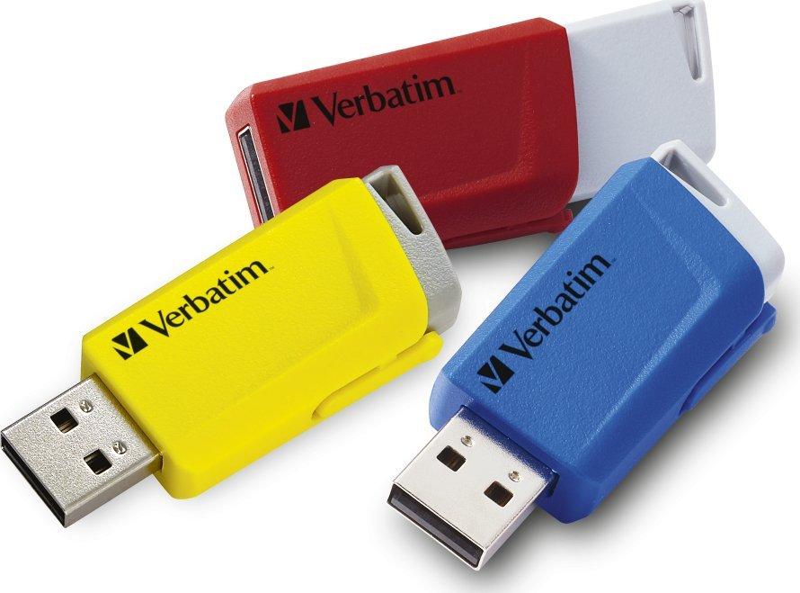 Pendrive Verbatim Store 'n' Click (3 vnt.), 16 GB (49306)