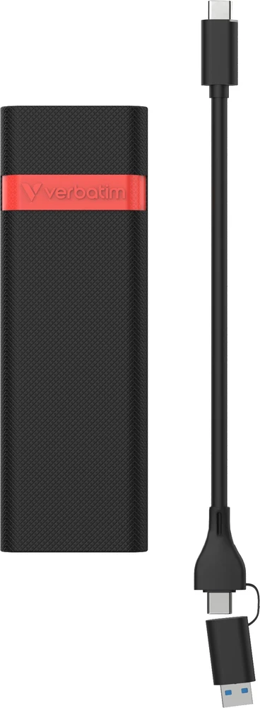 Verbatim M.2 NVMe USB 3.2 Gen 2 SSD korpusas su USB A/USB C kabeliu, juodas 32261