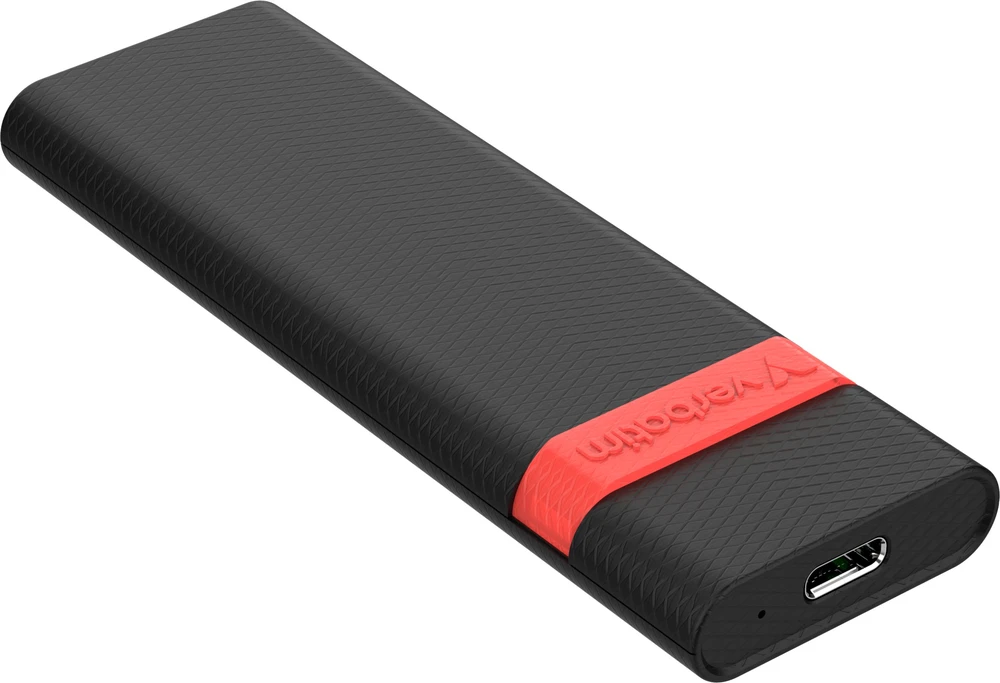 Verbatim M.2 NVMe USB 3.2 Gen 2 SSD korpusas su USB A/USB C kabeliu, juodas 32261
