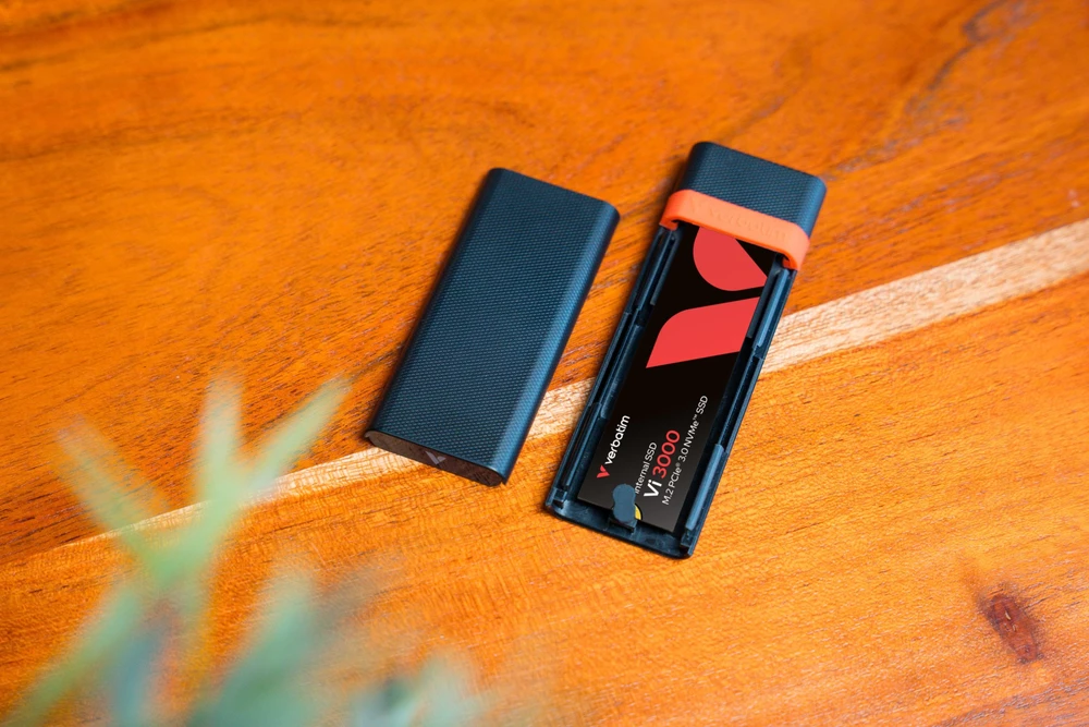 Verbatim M.2 NVMe USB 3.2 Gen 2 SSD korpusas su USB A/USB C kabeliu, juodas 32261