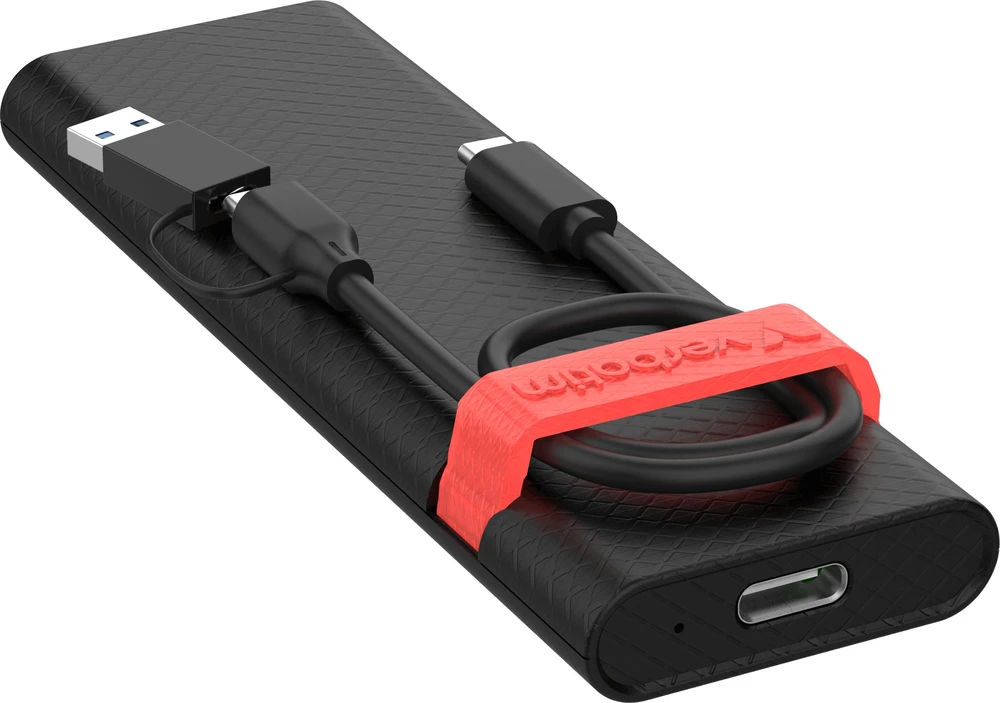 Verbatim M.2 NVMe USB 3.2 Gen 2 SSD korpusas su USB A/USB C kabeliu, juodas 32261